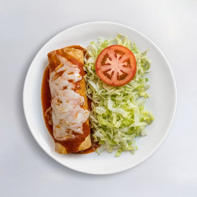 Enchilada a la Carta Con Carne.