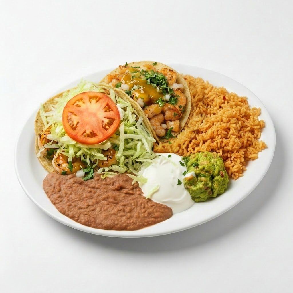 2 Shrimp Tacos Combo.
