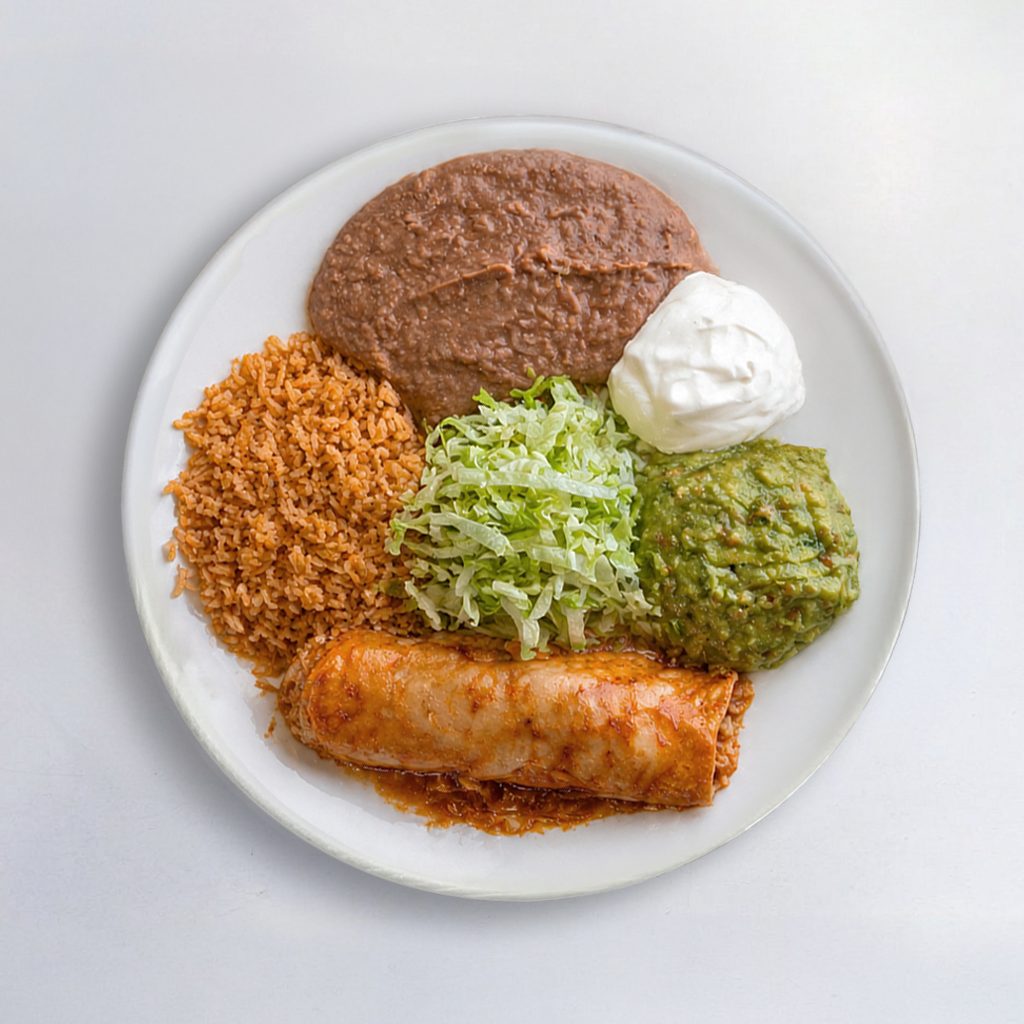 1 Meat Enchilada Combo.